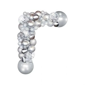 Amscan Round Latex & Foil Balloon Garland Arch (Silver)